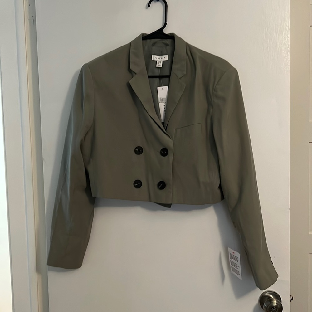 Topshop cropped blazer